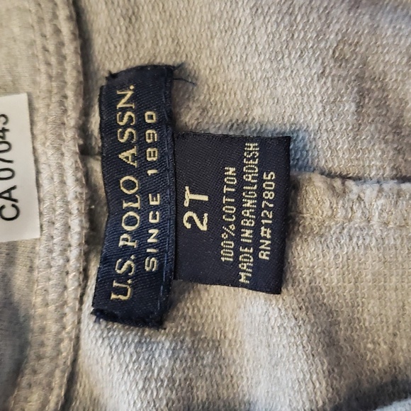 (2T) U.S. Polo Assn. 3 Piece Coord Set Toddler Girl's Cotton Matching - Picture 3 of 11